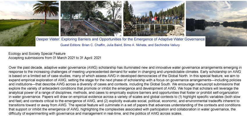 Deeper Water: Exploring Barriers and Opportunities for the Emergence of   Adaptive Water Governance