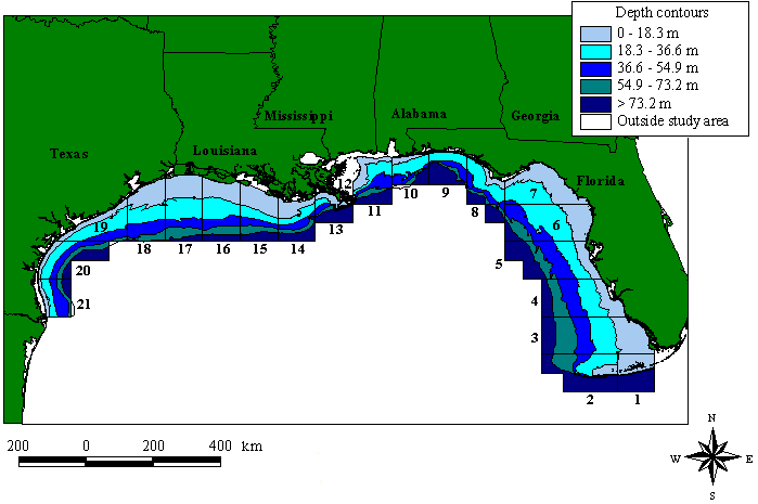 Water Depths In Gulf Of Mexico Map - United States Map